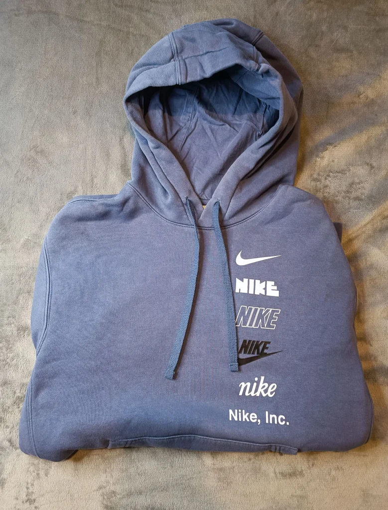 Nike pull hoodie with a hood in size S in very good condition, navy blue color – photo 7